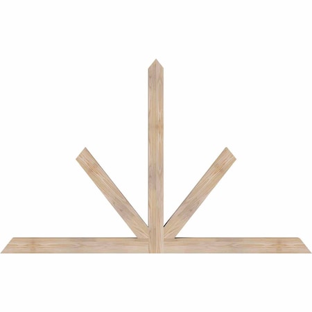 Ekena Millwork Saratoga Smooth Timber Gable Bracket, Douglas Fir, 72"W x 45"H x 3 1/2"D x 3 1/2"F, 15/12 Pitch GBW072X45X0404SAR00SDF